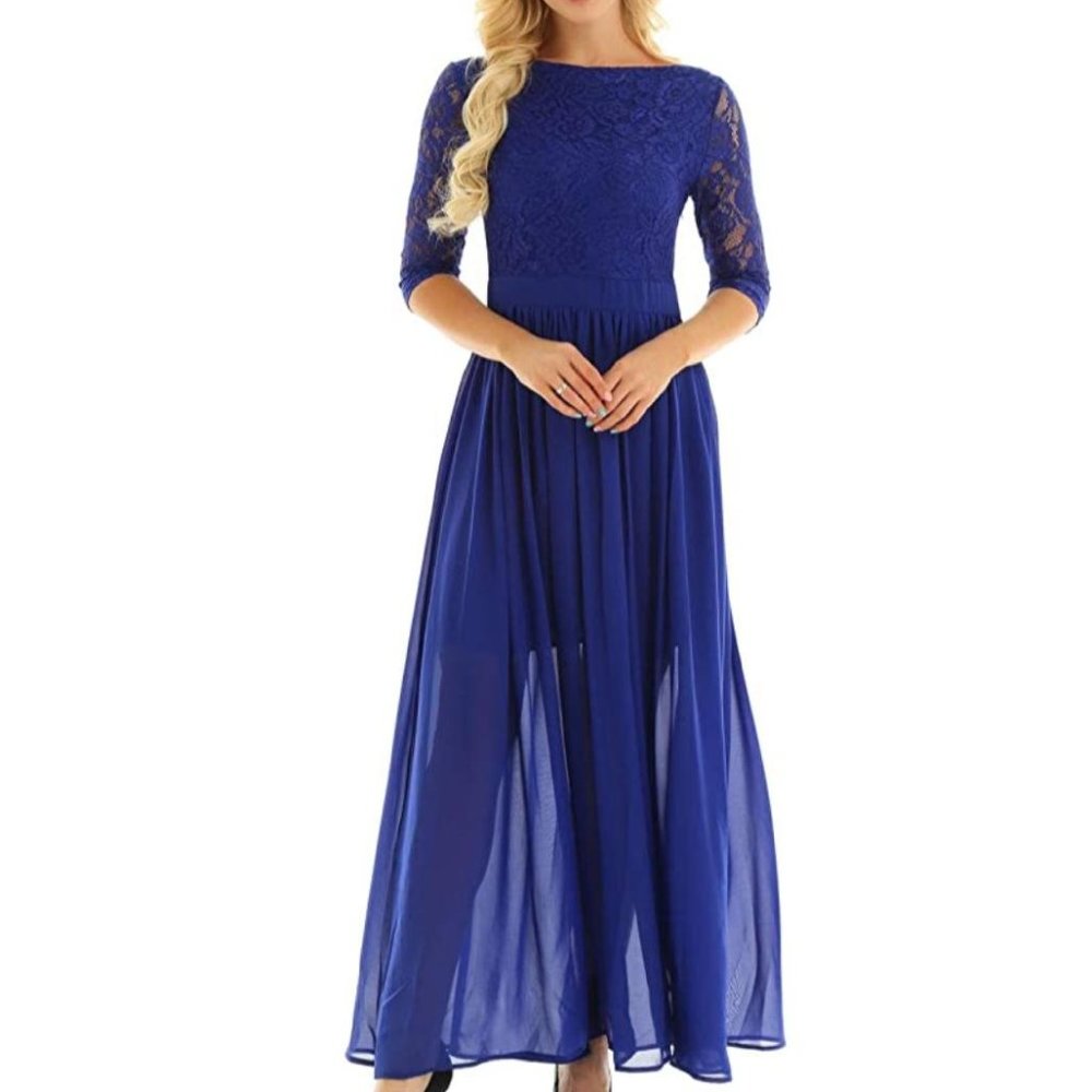 NWOT Women's Crochet Half Sleeve Lace Dress Sz 12